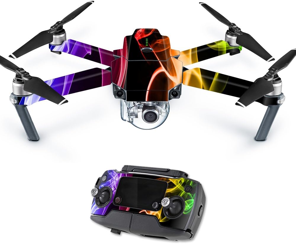 MightySkins Skin Compatible with DJI Mavic Pro Quadcopter Drone - Bright Smoke | Protective, Durable, and Unique Vinyl Decal wrap Cover | Easy to Apply, Remove, and Change Styles | Made in The USA