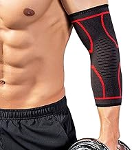 USK STORE Elbow Support, Thin, 1 Piece, Muscle Training, Black, Red, Elbow Support, Sports, Joint Pain Training, Elbow Sleeve (M, Red)