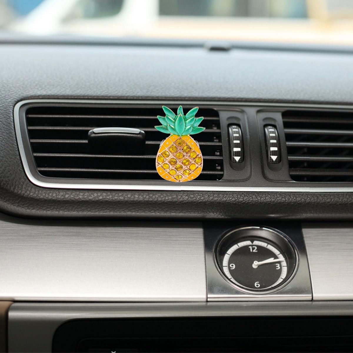 Pineapple Rhinestone Car Vent Clip Diffuser for Car Interior Decor Sparkling Air for Versatile Use Home Office image 4