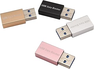 Xiniy 4 Uds. Bloqueador de Datos USB, Adaptador de PrevencióN de Jacking USB de Solo Carga, Adaptador Bloqueador de SincronizacióN de Datos para Bloquear la SincronizacióN de Datos