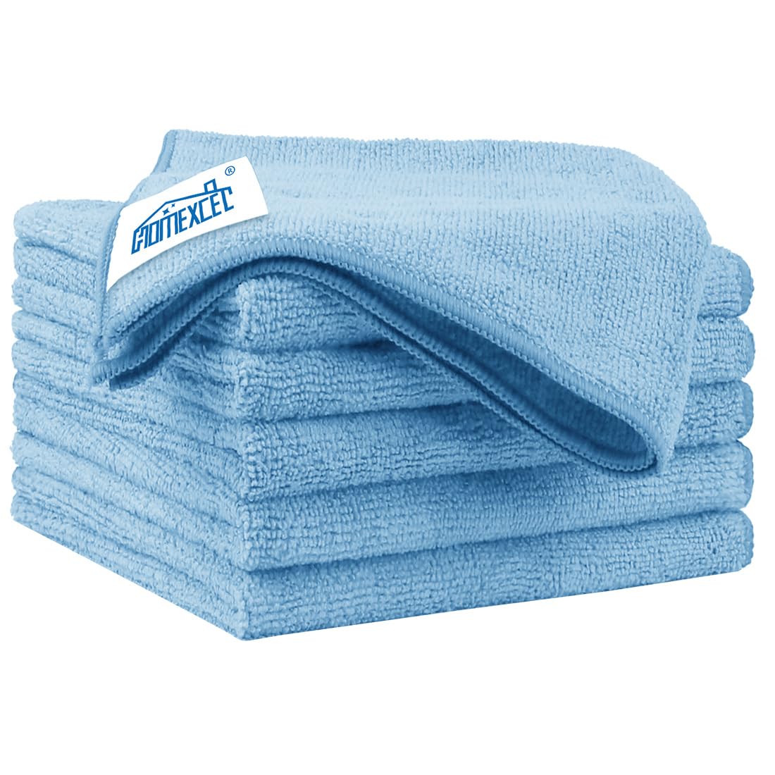 HOMEXCEL Blue Microfiber Cleaning Cloth 6 Pack 12.5 x 12.5 inch Microfiber Towels for Cars Ultra Absorbent Car Washing Cloth Lint Free Streak Free Cleaning Rags for Car, Kitchen Window Blue 12.5 x 12.5 Inch 6