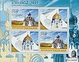 postfrisch ** MNH Prophila Collection Togo 5511 Kleinbogen (kompl.Ausg.) postfrisch ** MNH 2013 Russische Kirchen (Briefmarken für Sammler) Christentum