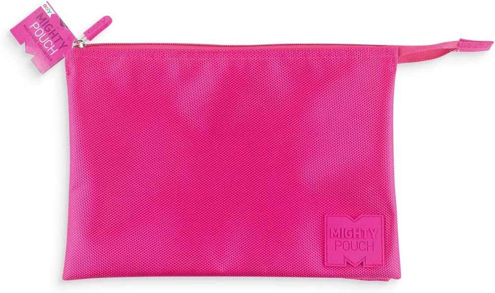 Ooly Mighty Zipper Pouch - Multi-Use Organizer with 3 Compartments - Black - 10" x 7"