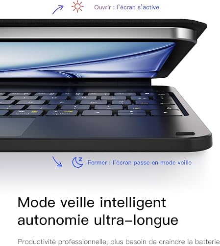 Inateck Coque Clavier iPad Air 11" M4 2026/M3/M2,Support Magnétique - 8
