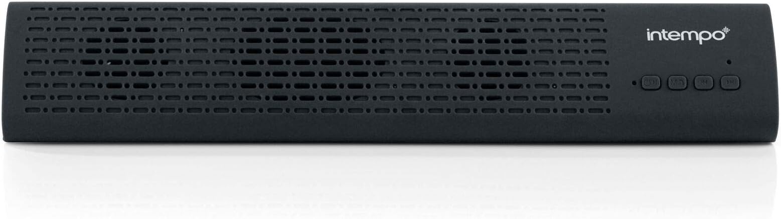 INTEMPO EE1809BLKSTK Mini Wireless Bluetooth Sound Bar for Computer, TV, Desktop PC, Notebook, Smartphone, Black
