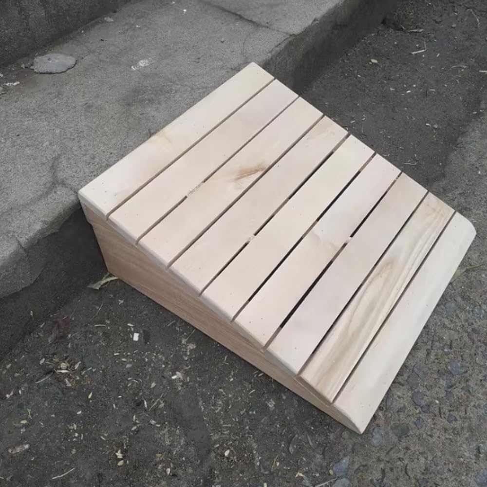 Rampa De Entrada De Madera, 15cm Alto Rampa Umbral Portátiles Rampa De Umbral De Puerta Antideslizante Rampas De Acceso para Silla De Ruedas, Andador(Rise: 7cm/2.8in)
