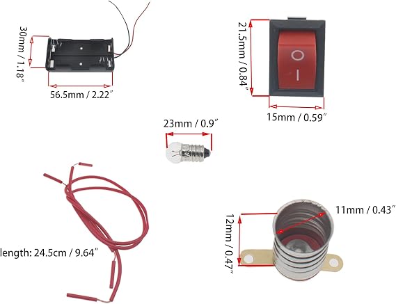 1set Electrical Circuit Experiment Kit Black DIY Physics