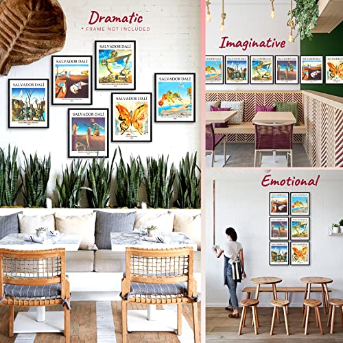 97 Decor Salvador Dali Wall Art Poster - Salvador Dali Art Prints, Surrealism Home Decor, Persistence Of Memory Posters, Venus Butterfly Painting, Swans Reflecting Elephants Print Set (8X10 Unframed) #TOP4