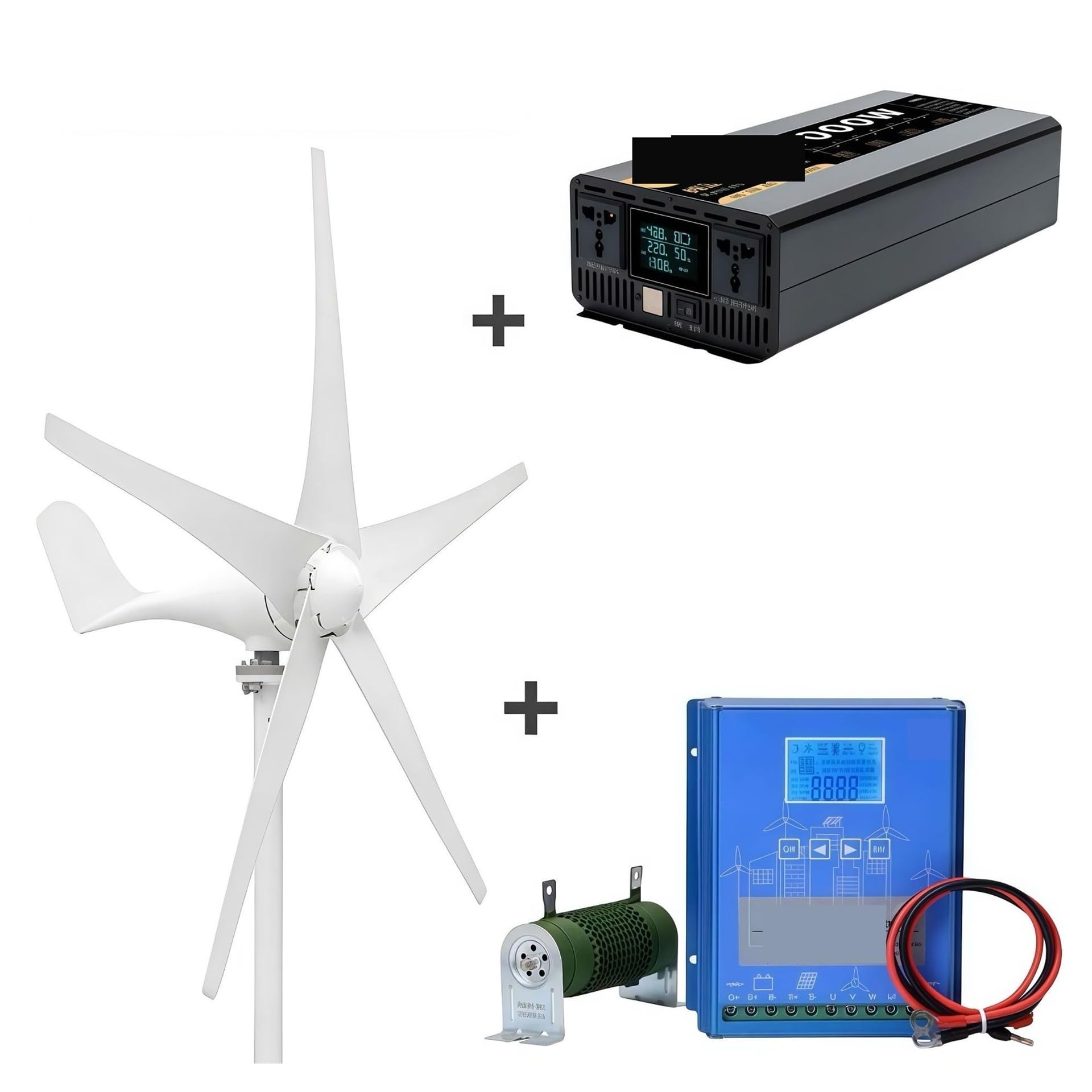 Generator, Generator turbiny wiatrowej S10 z osią poziomą i regulatorem ładowania do zasilania poza siecią w domu, gospodarstwie rolnym kamperach,do łodzi kempingowej Home Farm RV(100w,24v)