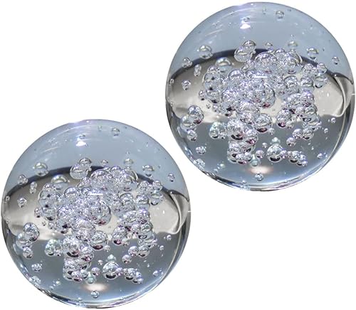 ORFOFE DecoraciĂłn para el hogar, decoraciĂłn de oficina, 2 unidades, burbujas de cristal, esfera de cristal, cristal transparente, pisapapeles, ORFOFE DecoraciĂłn para el hogar, decoraciĂłn de oficina, 2 unidades, burbujas de cristal, esfera de cristal, cristal transparente, pisapapeles,