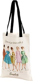 Vintage Canvas Shoulder Tote-Born With It, us:one size, Cream