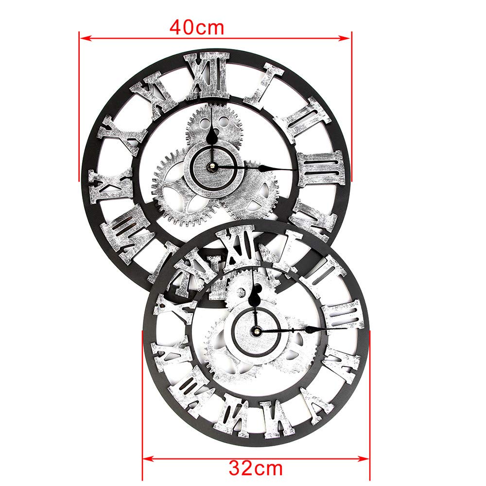 Reloj De Pared Estilo Industrial Grande Reloj Retro Steampunk Europeo Gear Wall Decoración para El Hogar