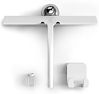 Vista 10 de GÜTEWERK Escobilla de ducha para puertas de vidrio, escobilla de silicona para ventanas, baño y limpieza de vidrio, color blanco, 9 pulgadas