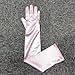 Women Long Smooth Satin Ceremonial Gloves Elegant Party Prom Cosplay Bridal Wedding Dress Fashion Accessories Stage Show (Pink,One Size)