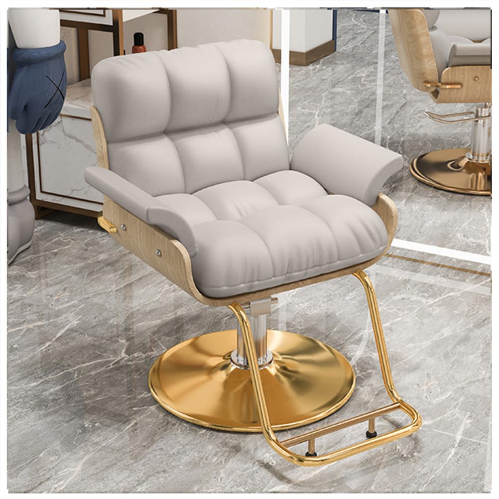 OZBMA Hydraulic Barber Chair 360° Swivel Salon White Hairdresser for Spa Tattoo Shampoo Professional Beauty Equipment Salons and Barbershops