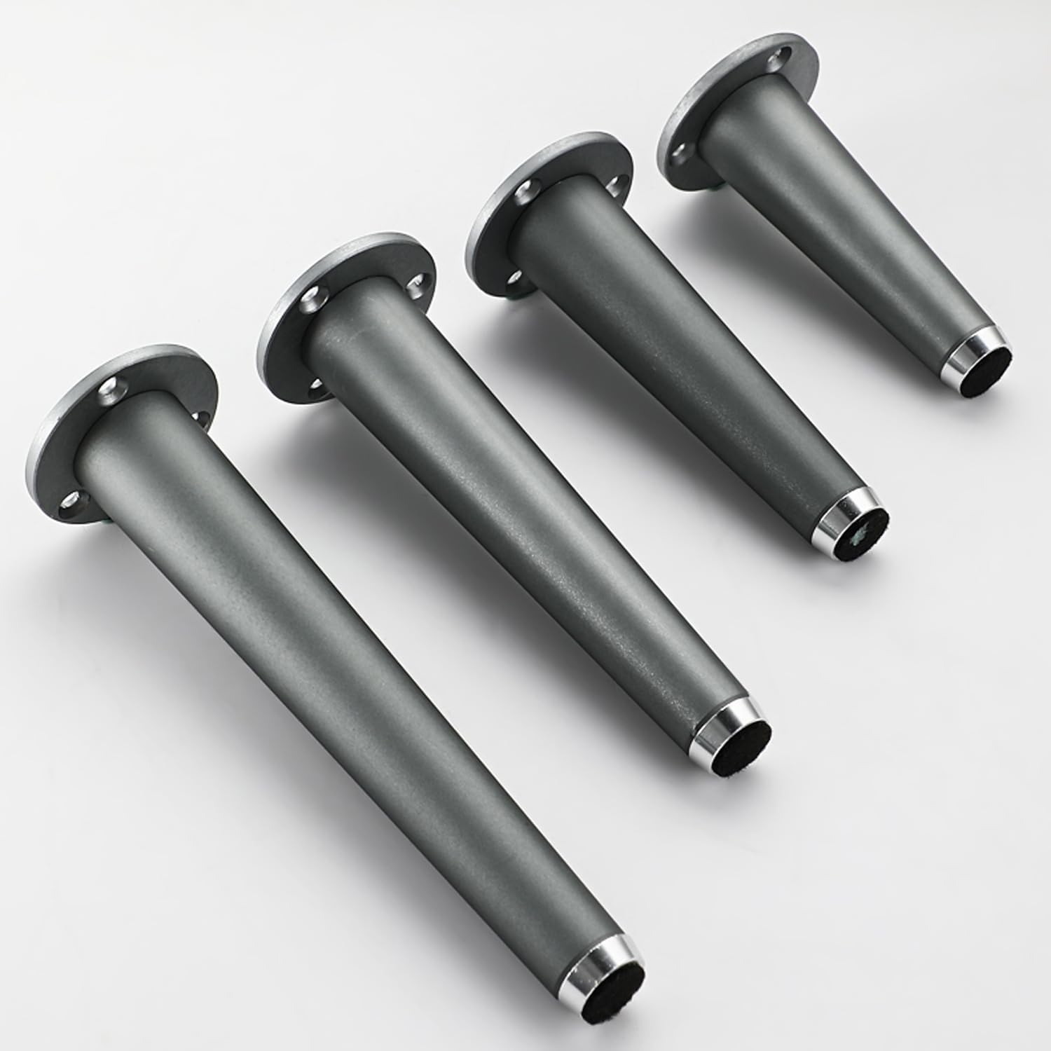 Cabinet Legs Furniture Legs Adjustable Kitchen Table Legs Metal Sofa Feet Aluminum Alloy Support Legs for Dresser Bed Cupboard Couch Worktop Bar TV Desk,with Screws,4 Pack (12cm(4.7in),Gray)