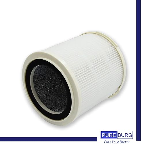 Miniatura 2 de PUREBURG Filtro de repuesto compatible con purificador de aire INTEY NY-BG55, paquete de 2 unidades H13 de 4 etapas de filtración de carbón activado