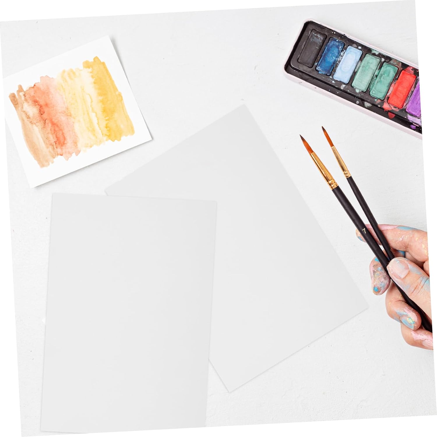 NUOBESTY 400pcs Water-Soluble Pencil Paper Thick Sketching for Drawing Painting Art Supplies for Beginners Professionals Smooth Blending Ample Quantity
