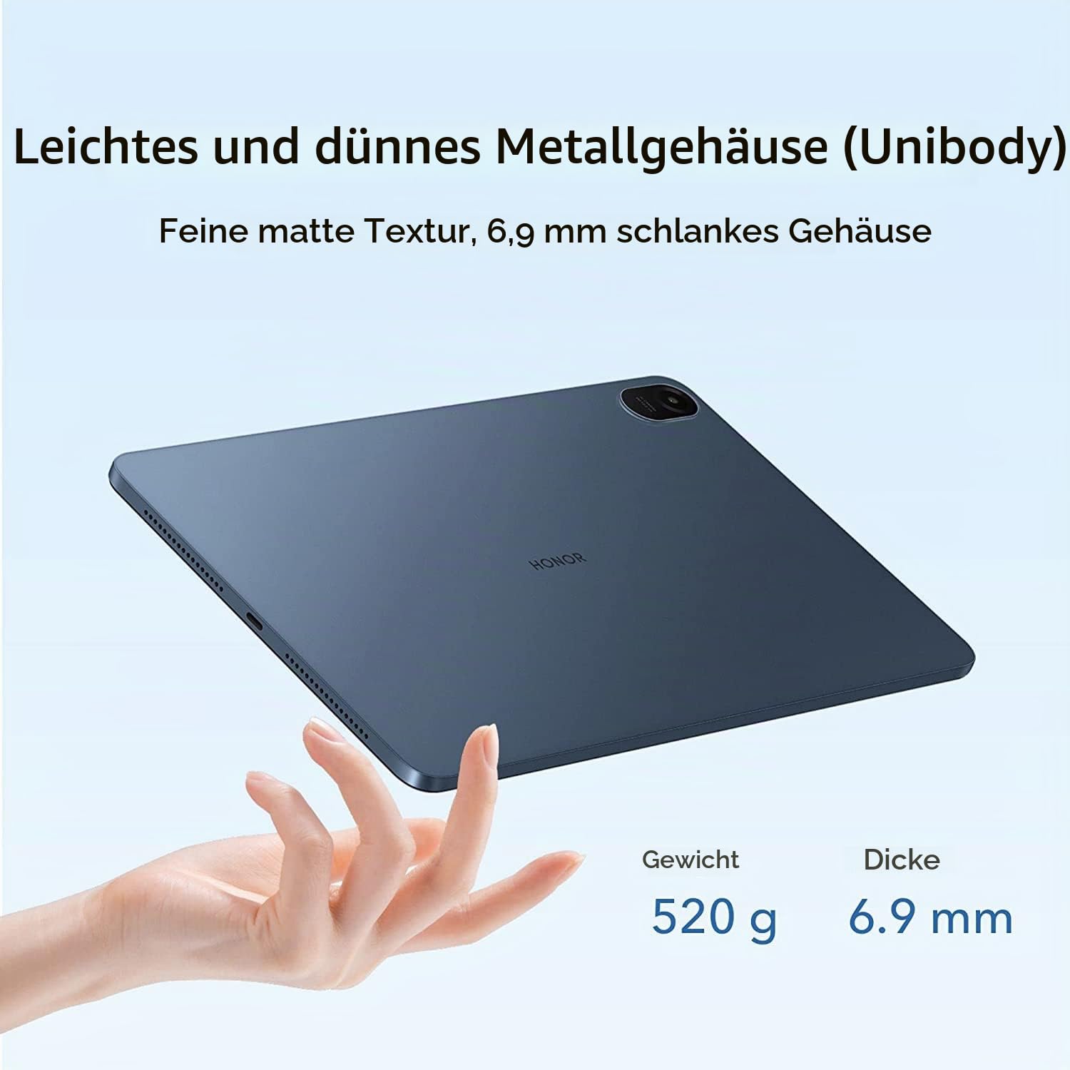 HONOR Pad 8 6GB 128GB Tablet PC 12 Zoll 2K Full View 8 Lautsprecher 7250mAh 22,5W Fast Charge Mini PC Snapdragon 680 Android mit Google Tablet WiFi Service Blau