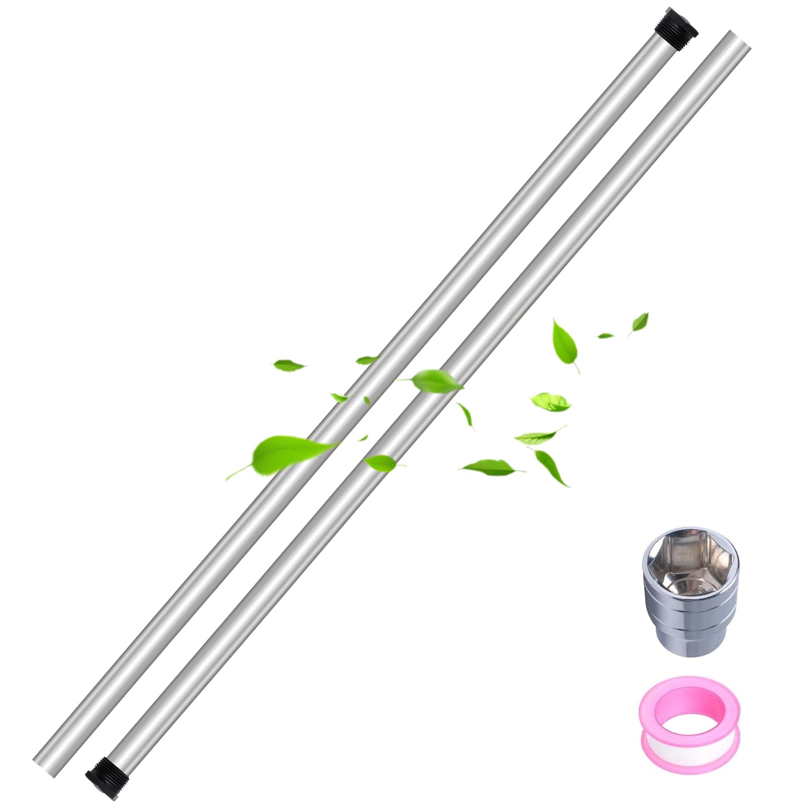 Magnesium Anode Rod 44" for Hot Water Heater,Compatible with Rheemm A.O. Smithh Giantt,Reliancee Richmondd,Hex Head 3/4" NPT x 44" Corroation Protect Anode Rod for Home Water Tank(Pack of 2)