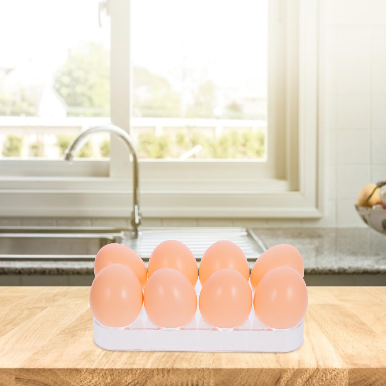 Veemoon Hueveras De Refrigerador 2pcs Organizador De Almacenamiento De Bandeja Práctica Con 8 Compartimentos Para Nevera Contenedor De Compacto y Eficiente