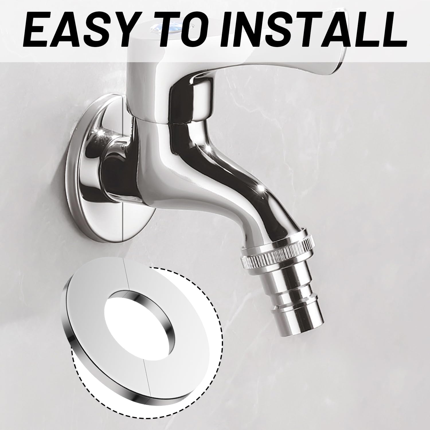 Set di 4 Coperture per Tubo, Flangia a Rosetta Autoadesiva in Acciaio Inossidabile, Coperture Decorative per Fori a Parete (Diametro 28 mm)