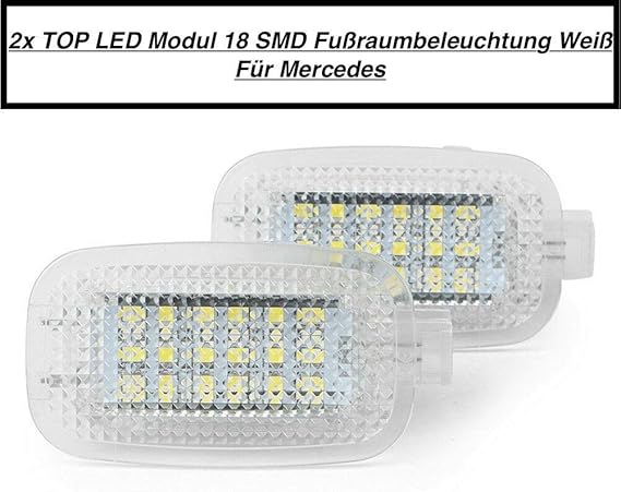 2x Top Led Modul 18 Smd Fussraumbeleuchtung Weiss 208me Amazon De Auto Motorrad