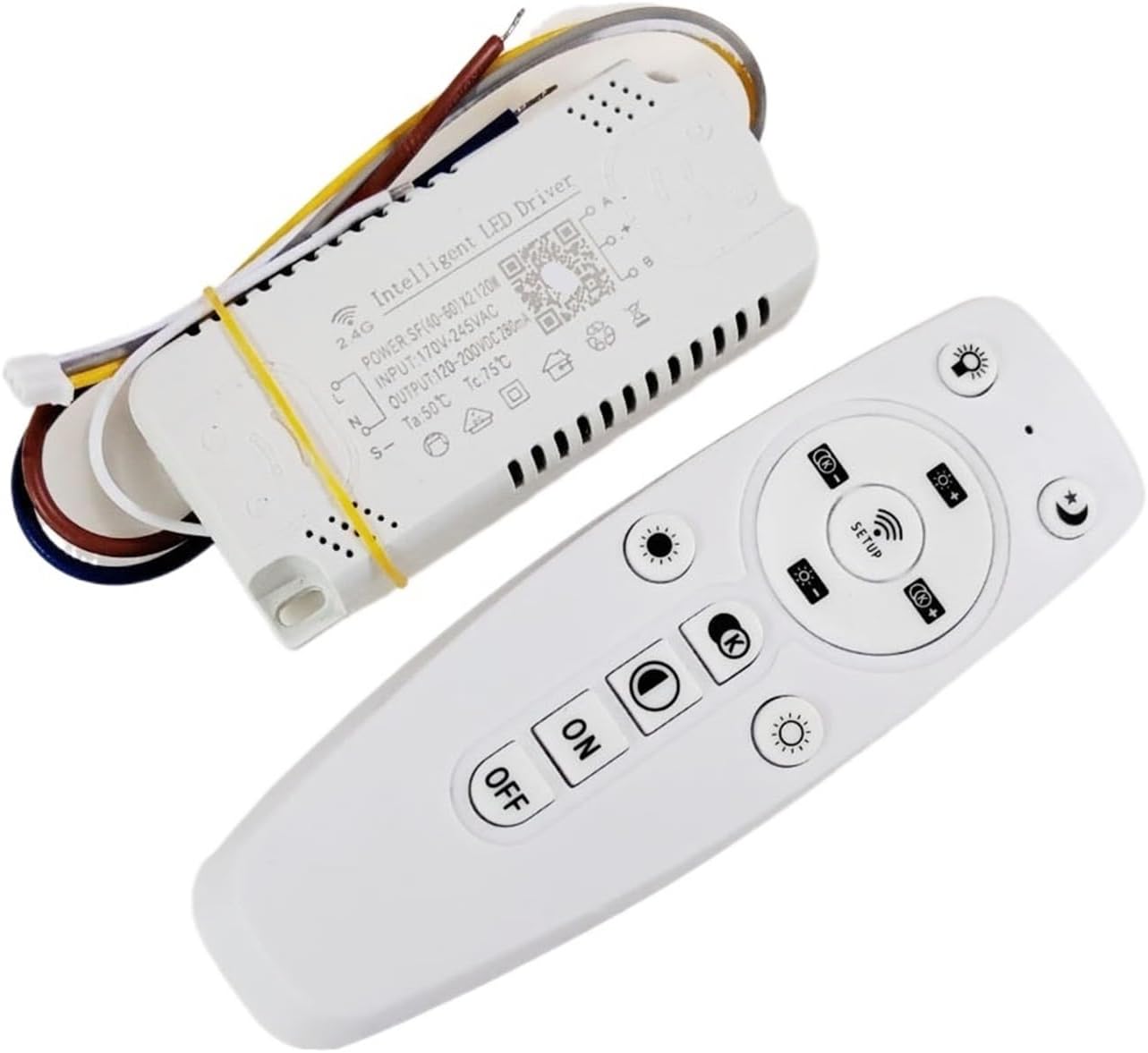 APP Controlled LED Driver 2.4G Remote Smart LED Transformer 12-24W 40W 80W 120W 360W for dimmable Color Changing Chandelier((30-50W) X2 100W)