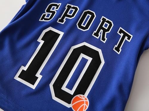 Yueary Camiseta esportiva infantil masculina camiseta regata 10 futebol futebol basquete ativo sem m