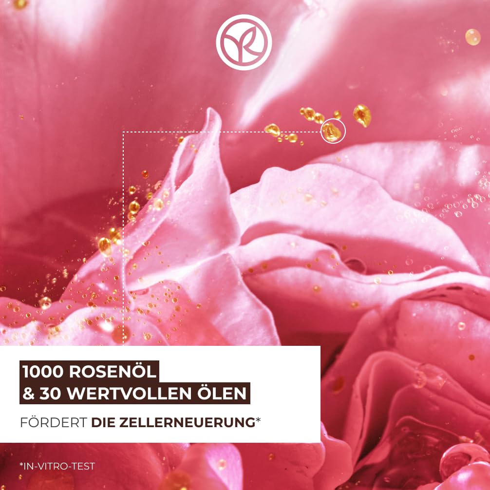Yves Rocher RICHE CRÈME Set – Intensivpflege Tag & Nacht 75ml + Gesichtsöl 30ml – Mit 1000 Rosen Öl & 30 Kostbaren Ölen – Regenerierende Anti-Aging Gesichtspflege