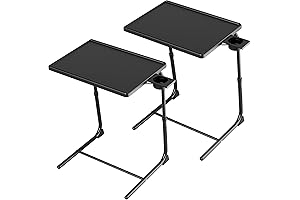 Mainstays Black 5-Piece Folding TV Tray Table Set, 19 x 15 x 26 Inch