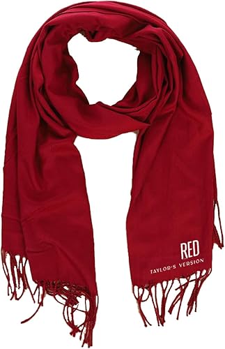 IZREEL Taylor Style - Bufanda roja para mujer, regalo para fanáticos, chal cálido con tacto de cachemira, bufandas elegantes, envolturas, Rojo -