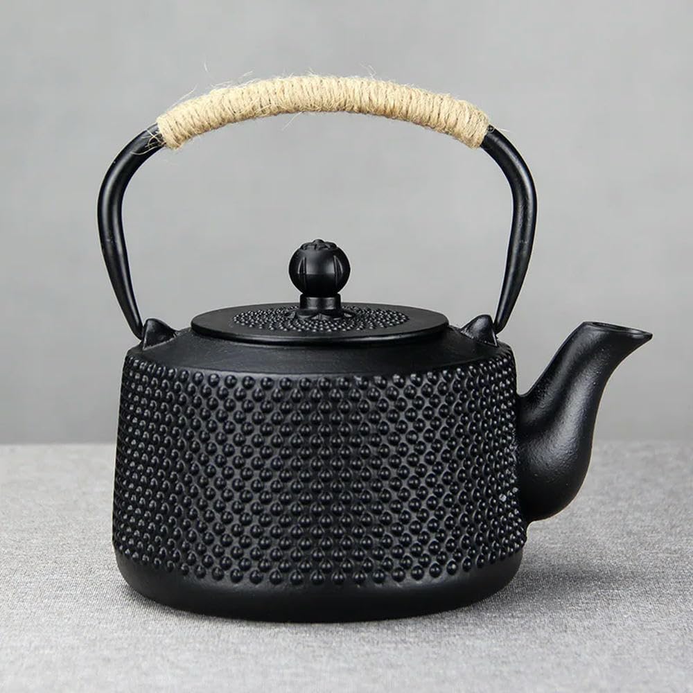 Tetera Japonesa de Hierro Fundido de 800ml, Tetera de Hierro, Tetera Tetsubin, Viene con colador, Juego de té de Flores, Adorno Decorativo