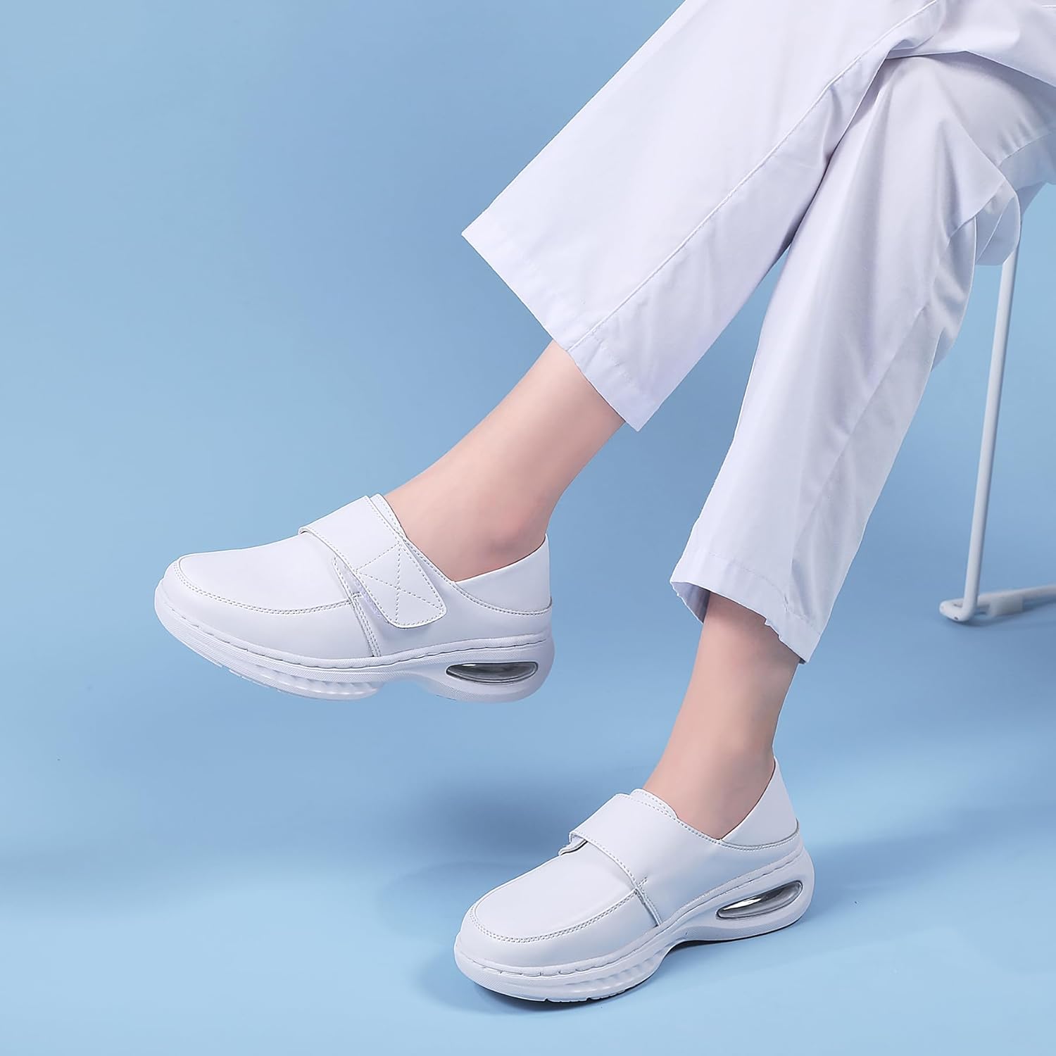 Beita レディース ナースシューズ スリッポン レディース ローファーシューズ 滑り止め ヘルスケア ワークシューズ 軽量