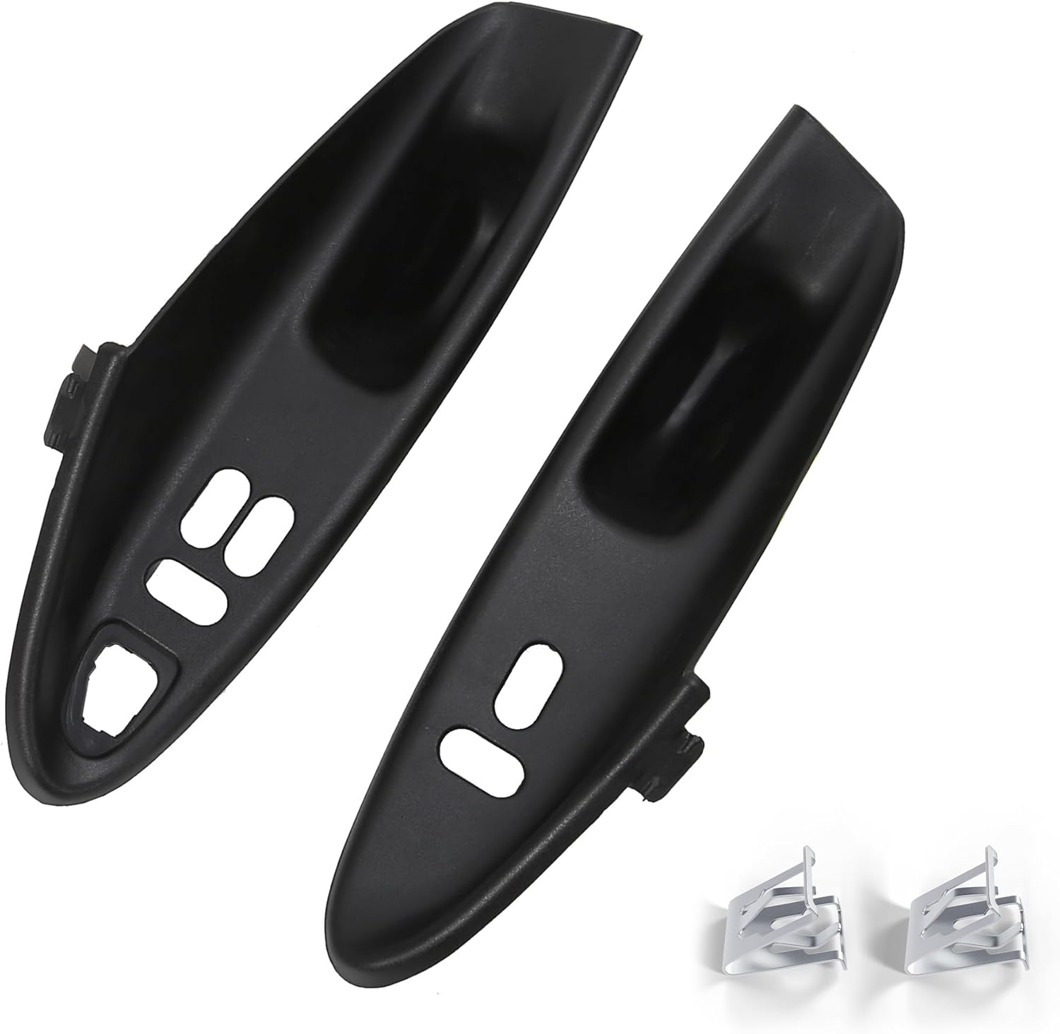 ECOTRIC Interior Door Switch Bezel Panel Compatible with 1994-2004 Ford Mustang 2-Door Coupe Hard Top Cover Replacement for F7ZZ-14527-BA F7ZZ14527BA F7ZZ-14528-BA F7ZZ14528BA Pair Inside Pull Handle