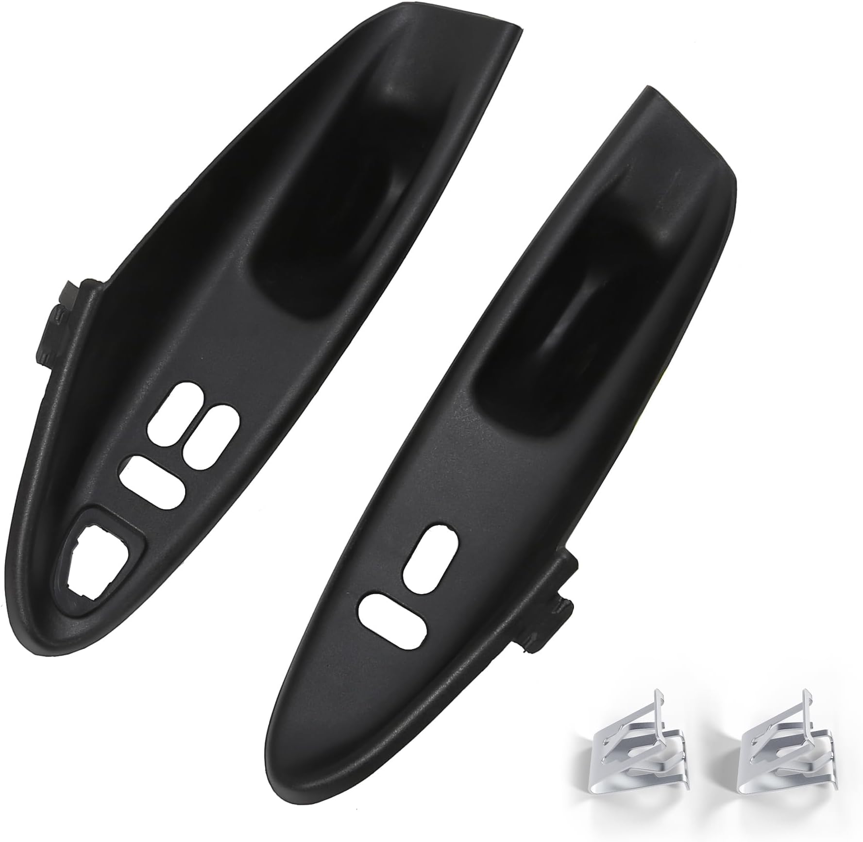 Interior Door Switch Bezel Panel Compatible with 1994-2004 Ford Mustang 2-Door Coupe Hard Top Cover Replacement for F7ZZ-14527-BA F7ZZ14527BA F7ZZ-14528-BA F7ZZ14528BA Pair Inside Pull Handle