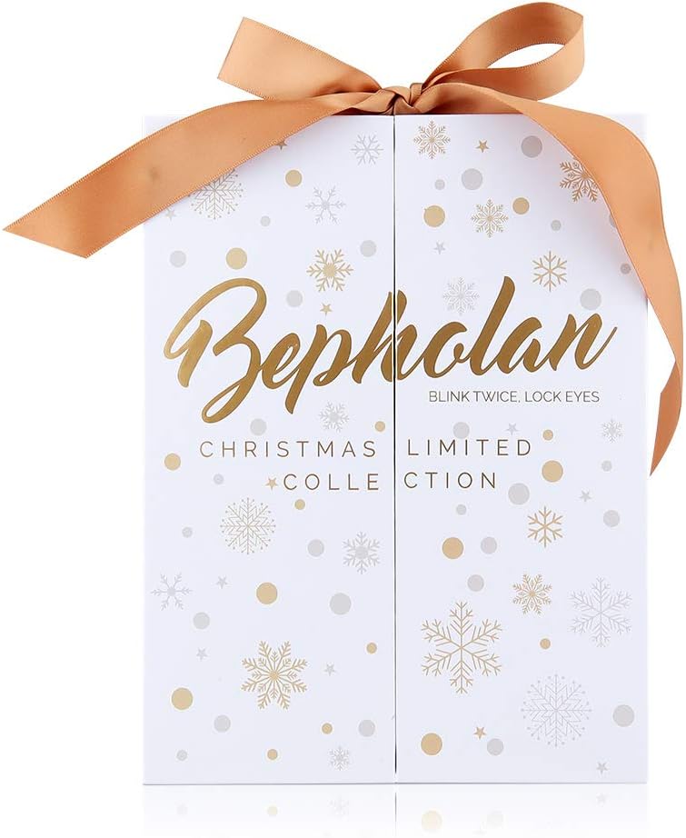 BEPHOLAN Christmas-limit Kit|3 Pairs False Eyelashes and eyelash glue| Synthetic Fiber Material|Soft & Lightweight|100% Handmade &Cruelty-Free (Christmas-limit Kit)