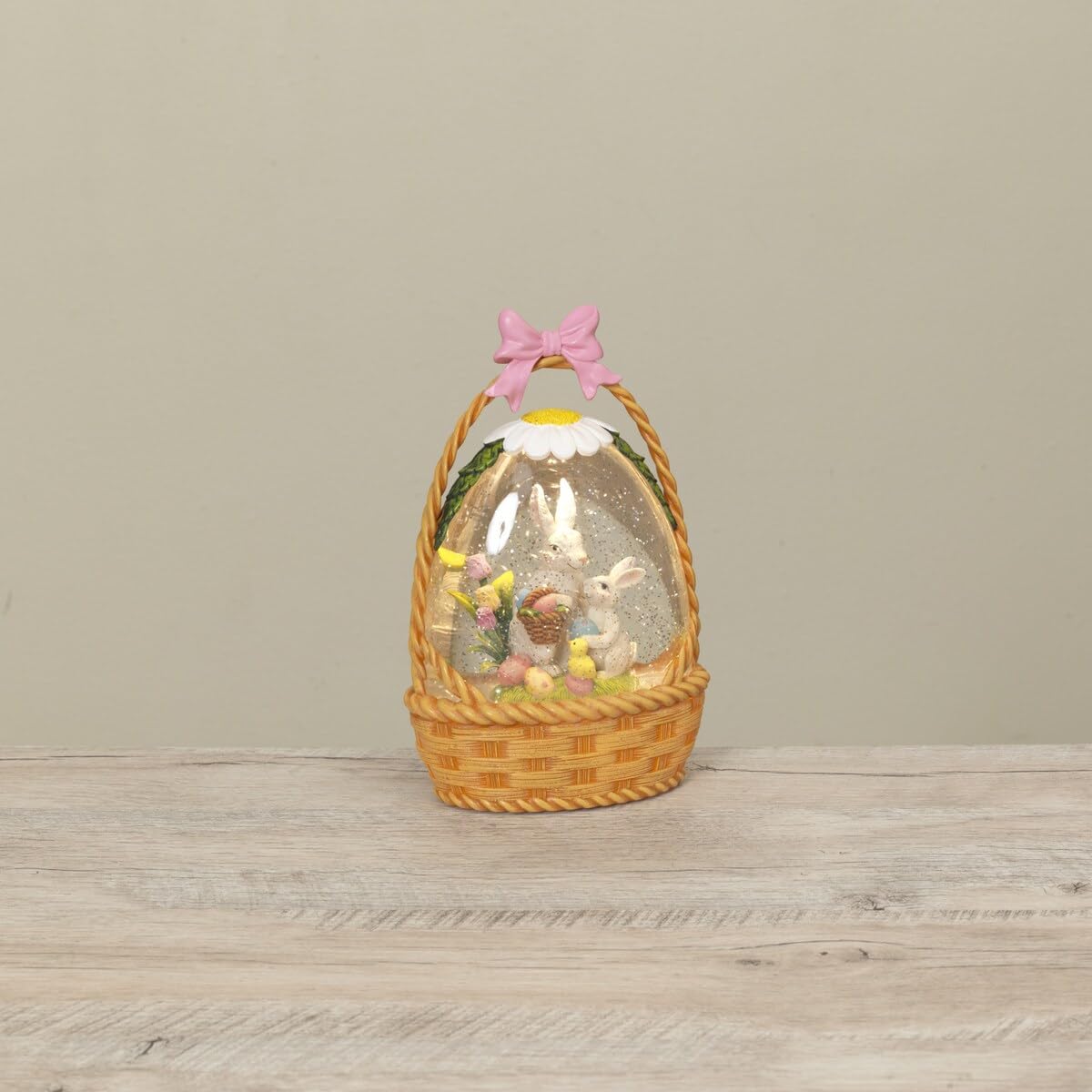 Panier de Pâques lumineux idéal comme cadeau d'enfants avec lapin et LED
