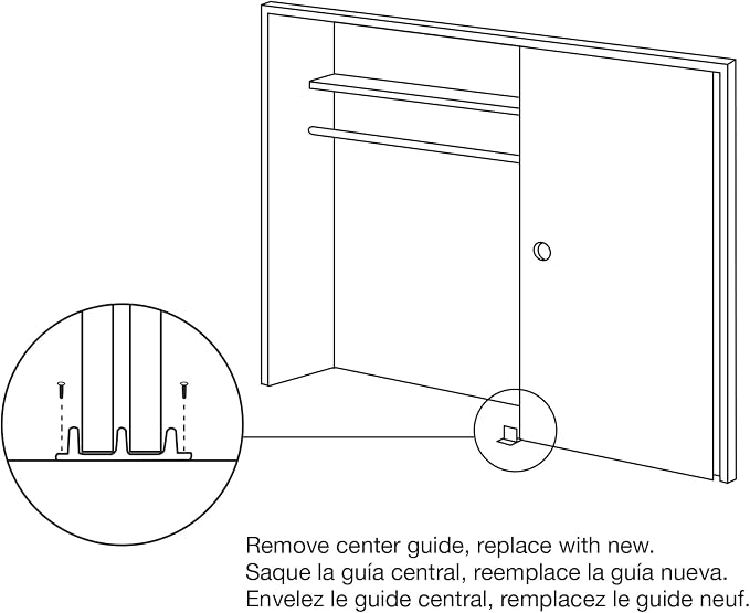 Guía ajustable de nylon para puerta Prime-Line N 6761 (2 piezas) miniatura 3