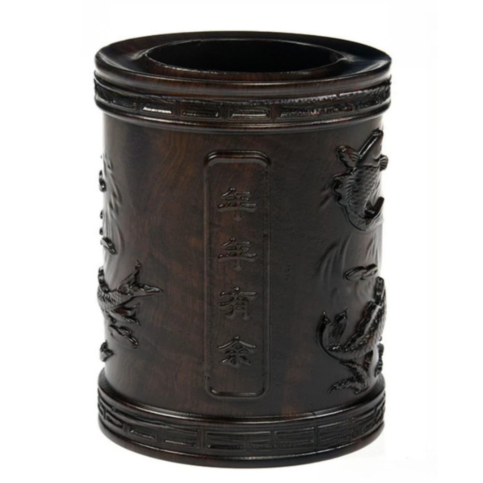 Stifthalter, Büro, Tischdekoration, antikes Design, 15 cm, chinesischer Stil, Massivholz, Mao-Stifthalter, Dekoration