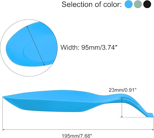 Miniatura 2 de uxcell Soporte de cuchara de silicona, 7.68 x 3.74 pulgadas, resistente al calor, soporte para utensilios de cocina, espátula, soporte para encimera