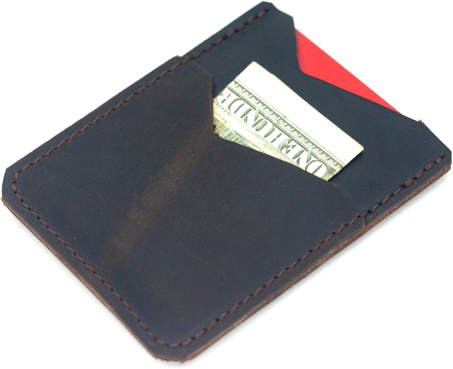 JJNUSA Front Pocket Card Case Slim Wallet Card Holder for Men & Women Minimalist Leather Wallet Card Holder Distressed Gifts