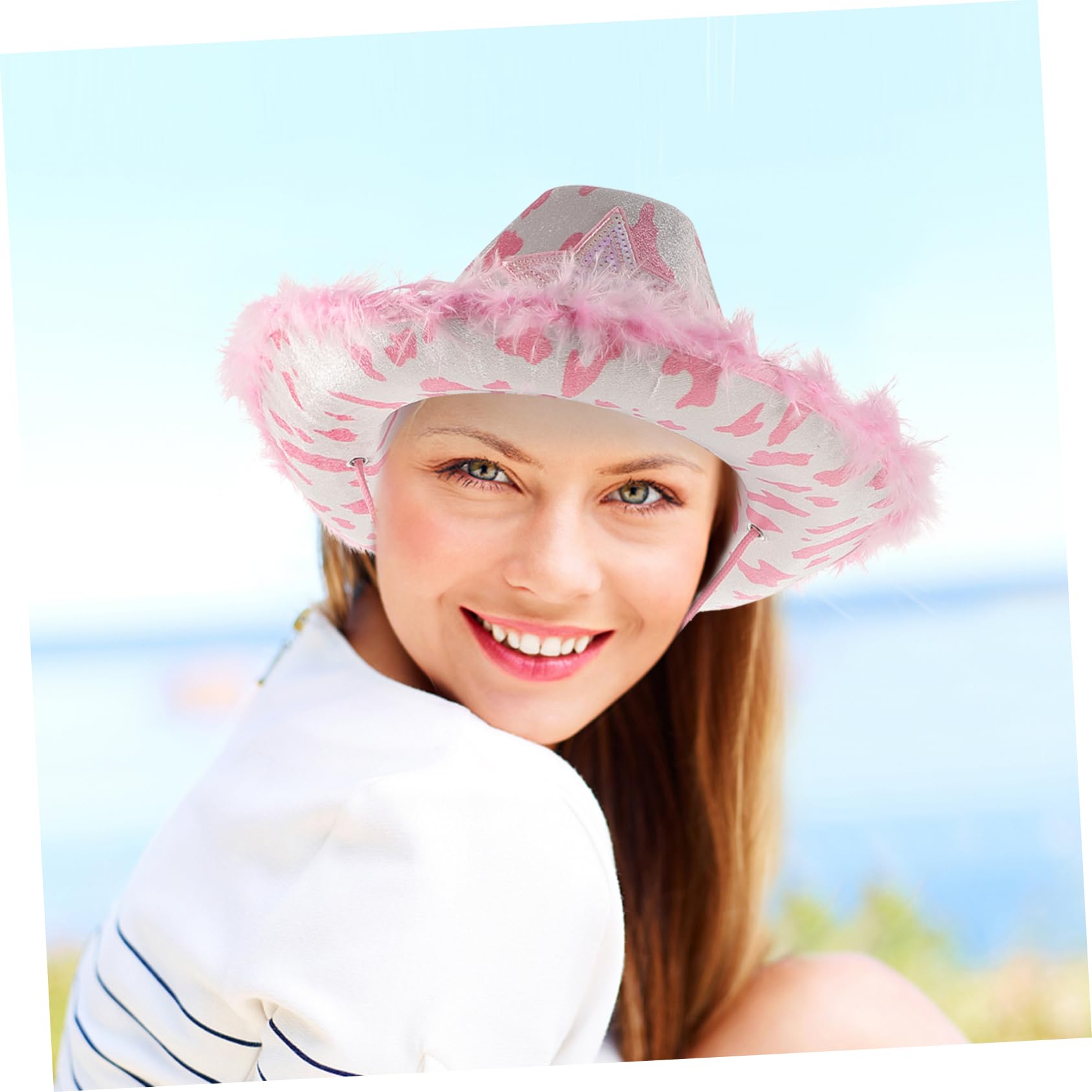 HEMOTON 2 Pz Cappello Da Cowboy Cappelli Piatti Da Uomo Berretto Da Uomo Cappello Western Da Donna Cappello Da Festa Di Natale Vestiti Per Bambini Mancare Abbigliamento Stoffa Cosplay