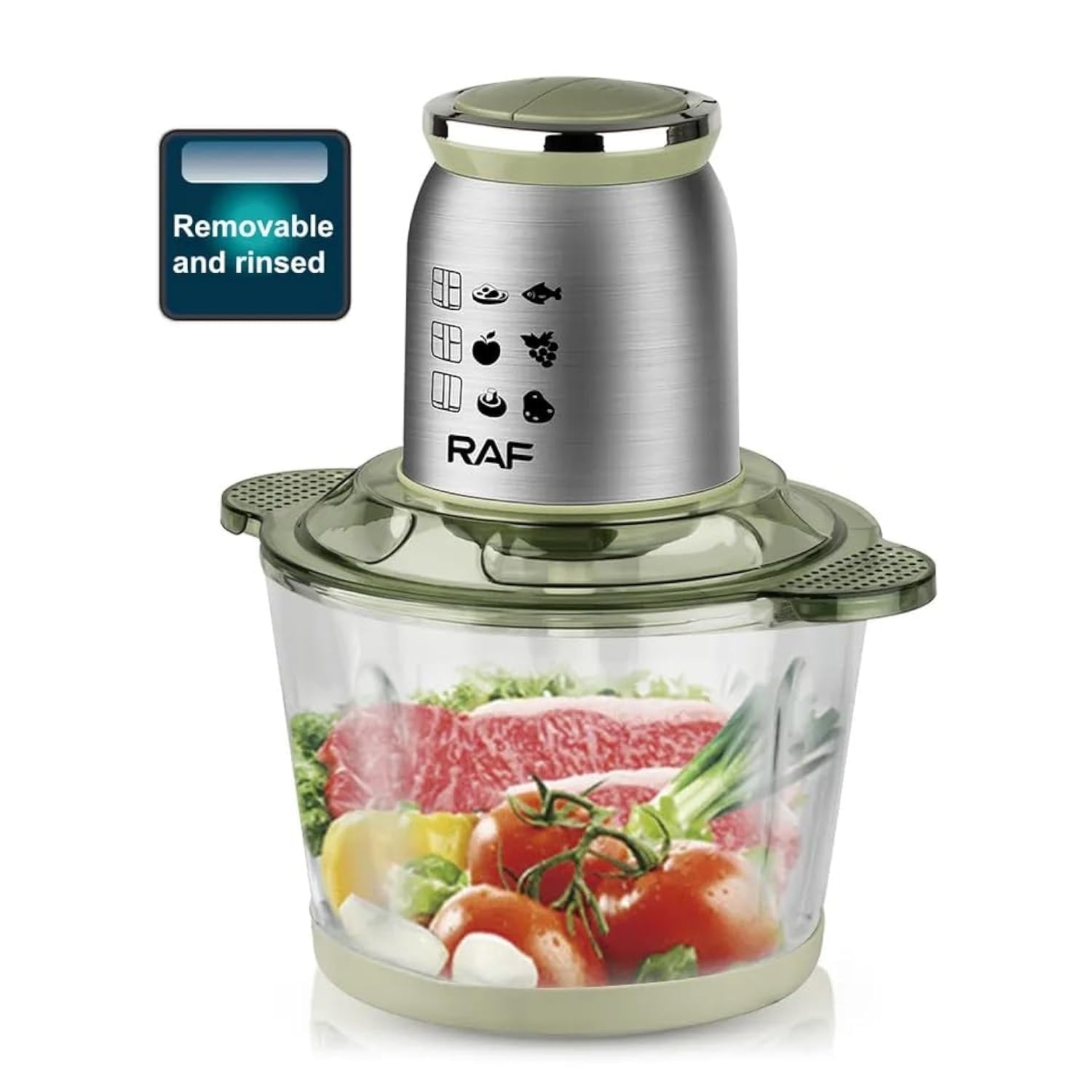 Large Capacity RAF Electric Blender 600W Food Processor R.7001 Multi-function Vegetable Chopper 3L