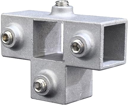 Aluminum Alloy Square Tube Connector, Thickened, 20mm 0.79in Compatible, No Threading Needed Pipe Fitting for Frame Building, Home Renovation Hardware