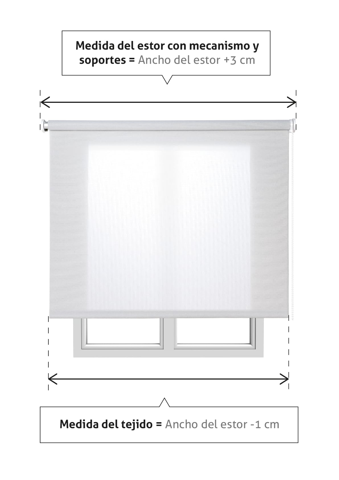 Tenda a Rullo Screen di Alta Gamma Resistente al Sole e Isolante Termico, Visibilità verso l’Esterno e Privacy all’Interno, Tende a Rullo Resistenti e Ignifughe STORESBASIC Gris 200x250