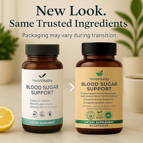 Miniatura 4 de Herb Vitality Suplemento de apoyo para el azúcar en la sangre con canela, melón amargo - Apoya los niveles saludables de azúcar en la sangre ya
