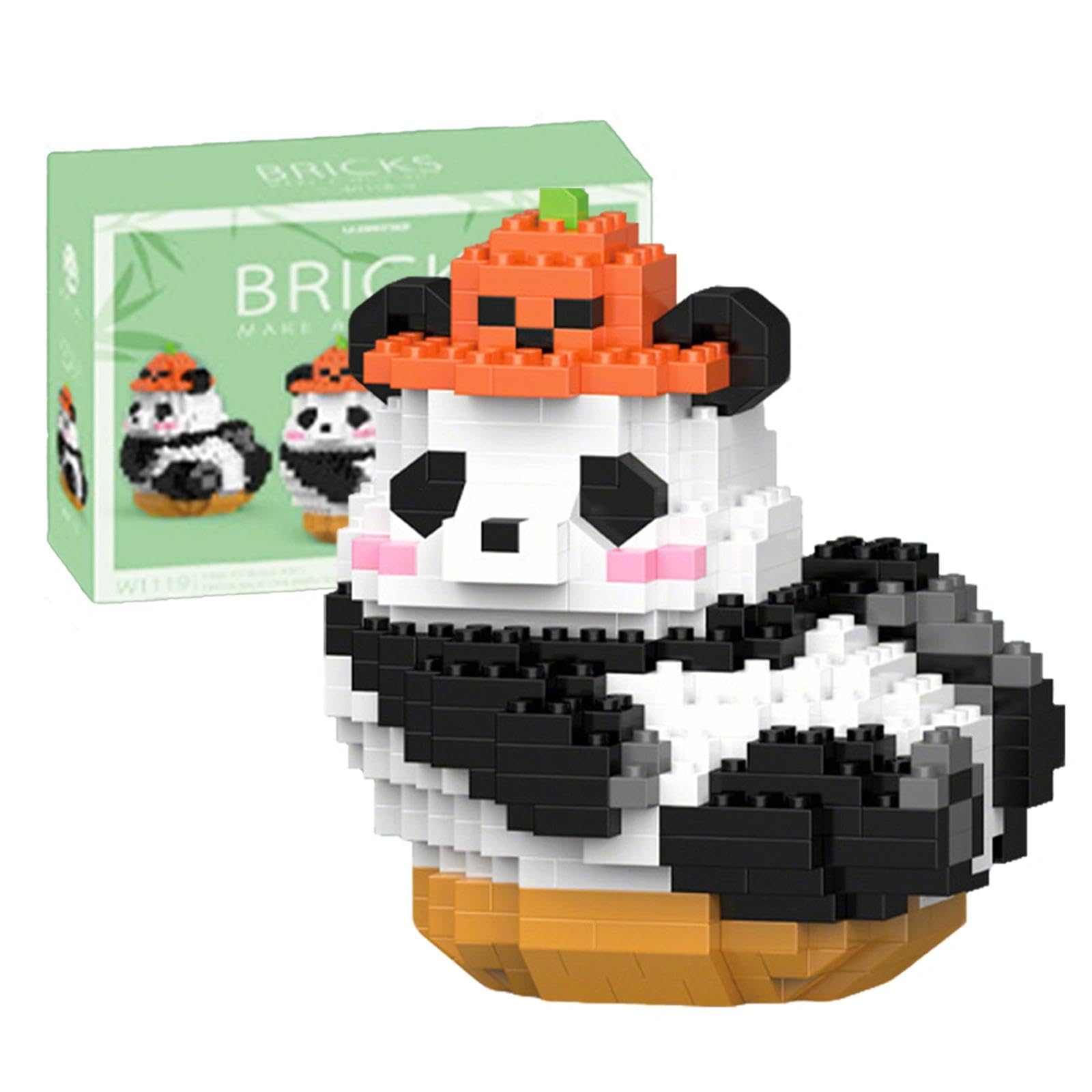 EnixwH Panda Building Blocks, 396 Pieces Mini Brick Figure Toys, Panda Micro Building Blocks, Mini Animal Miniature Panda Building Block Decoration for Adult Children