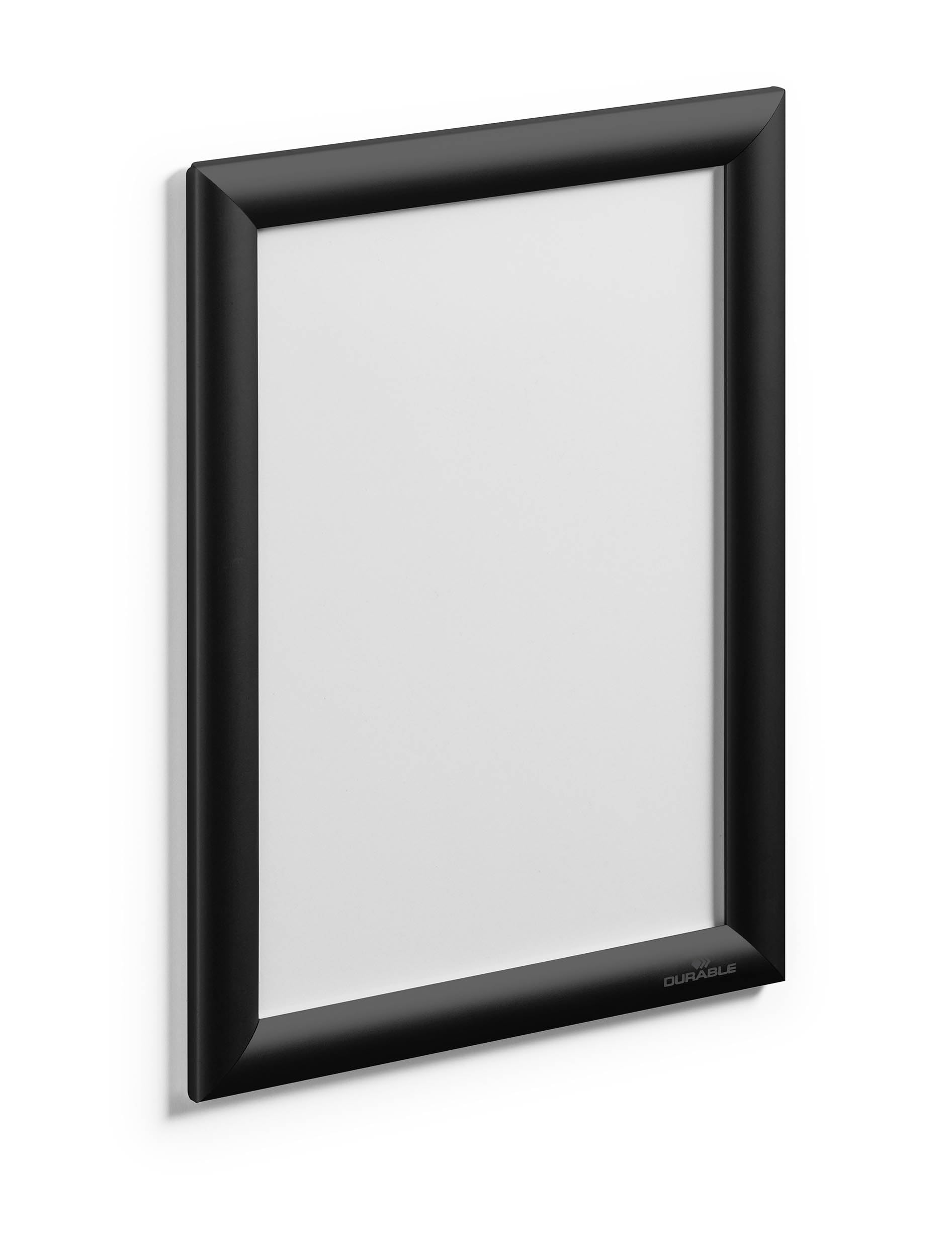 Durable Aluminium Snap Frame A4 - Black - Pack of 1 - Wall Mounted Via Self-Adhesive Pads or Screw Set - for Displaying Menus, Posters, Safety Info, etc.