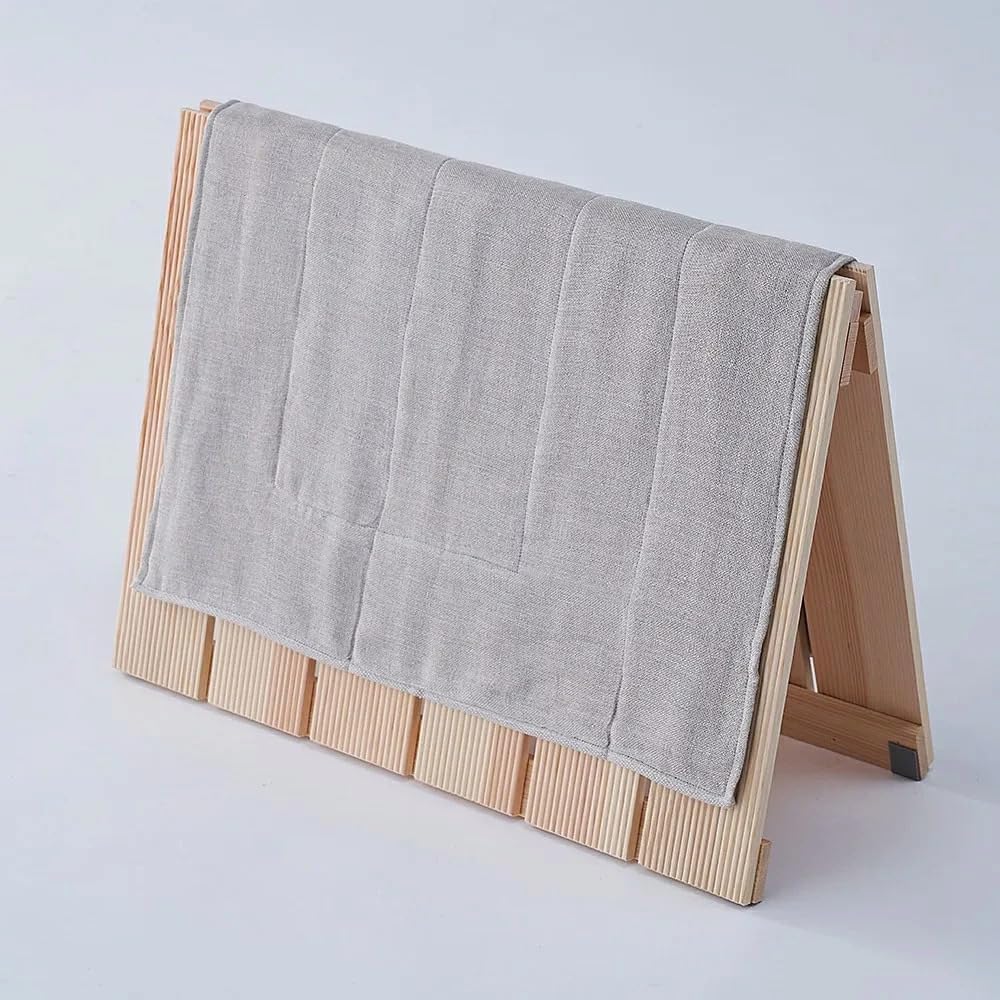 Japanese Hinoki Cypress Foldable Wooden Bath Mat - 26 x 18 in - Handmade in Japan